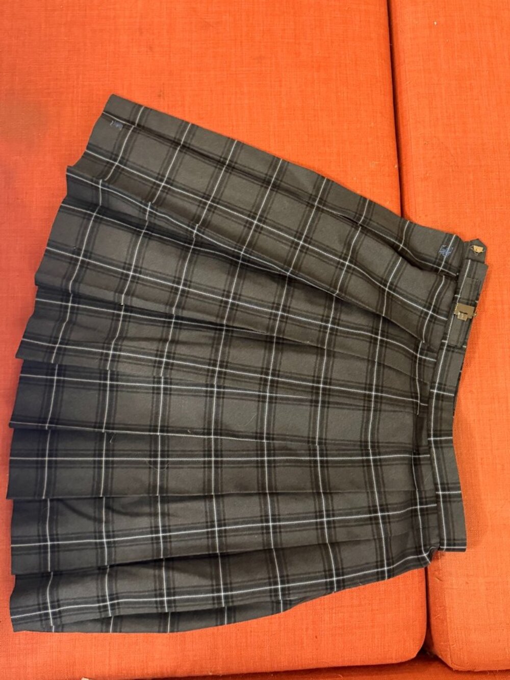 Plaid JK School Pleated Mini Skirt - Dark Grey